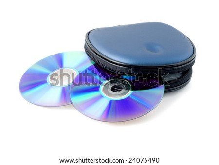 disk computer close-up isolated on white background