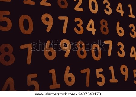 Background of numbers. from zero to nine. Numbers texture. Finance data concept. Matematic. Seamless pattern with numbers. financial crisis concept. 