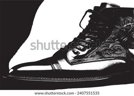 shoe black and white texture vector illustration image overlay monochrome grunge background texture