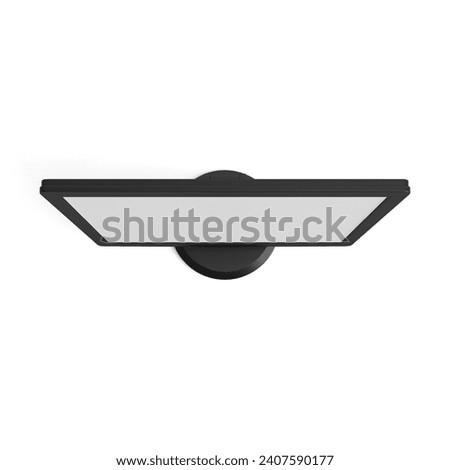 Empty screen black monitor isolated on white background high quality image