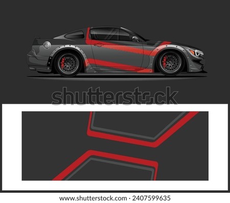 car livery graphic vector. abstract grunge background design for vehicle