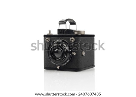 Isolated Film Camera Photography Medium Format 35mm 120 Vintage Analogue Manual Old School NO BRANDING VISIBLE