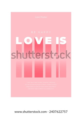 Valentine's day concept poster. Minimalistic geometric background. .Vector illustrations for greeting cards, backgrounds, online shopping, sale ads, web and social media banners, marketing