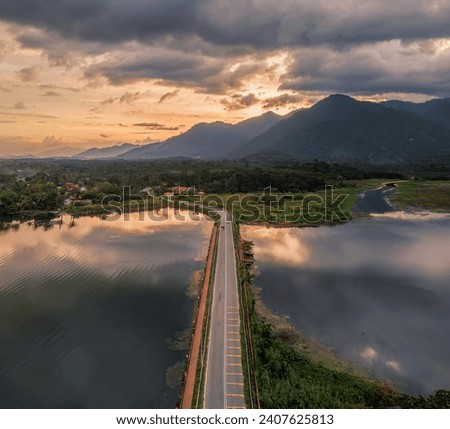 Sunset in The Lake of Raban Lenggong Perak, Malaysia