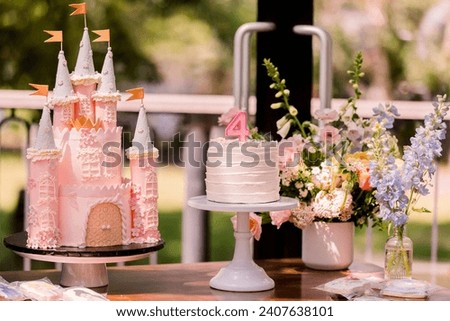 Birthday Cakes for a Princess Party Royalty-Free Stock Photo #2407638101