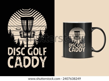 Disc golf caddy. Disc golf mug design