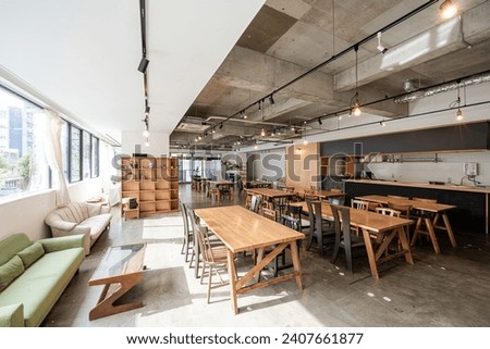 Interior of event space and cafe Royalty-Free Stock Photo #2407661877