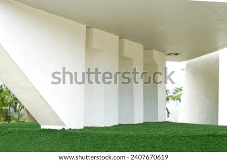 green grass and white walls texture