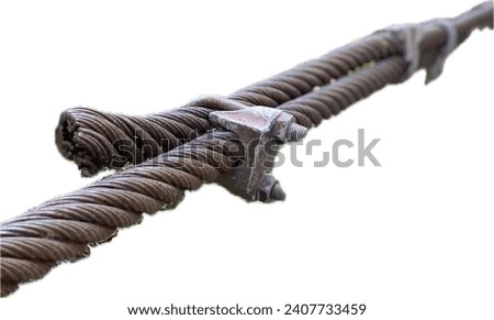 a photography of a rope with a metal anchor on it.