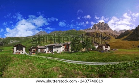 Grevasalvas known as Heidi village on the Swiss alps