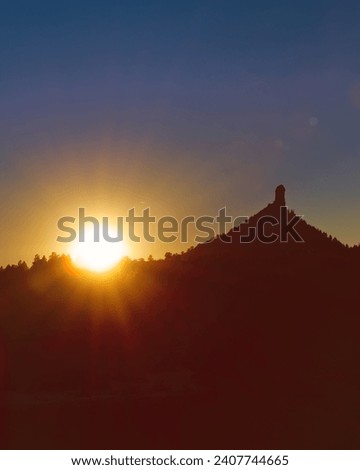Chimney Rock National Monument Sunset Faded