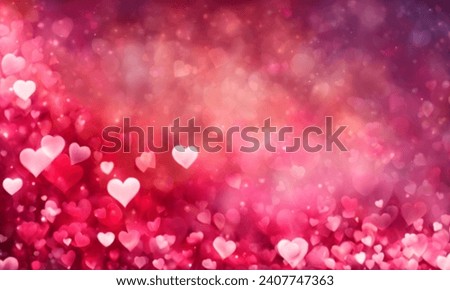 Valentine's Day charm: Background adorned with heart shapes Royalty-Free Stock Photo #2407747363