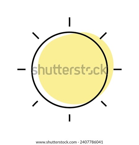 Sun icon vector. Isolated on white background