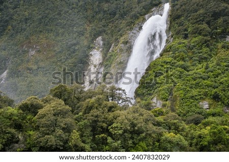 Scenery at the Milford Sound, Fjordland, South Island, New Zealand