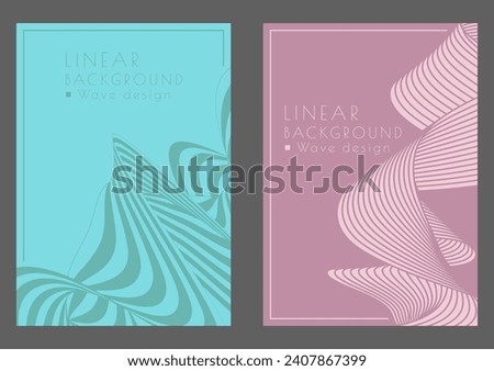 A pattern of wavy lines. Abstract background. Interior design, wallpaper, textures, textiles. The possibility of packaging, banners and creative design ideas