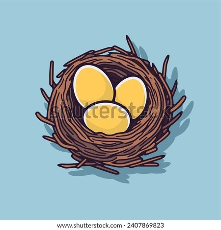 egg on a basket for easter egg day