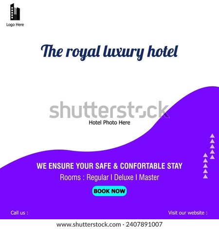 Hotels rooms services business promotion social media post graphics backgrounds.