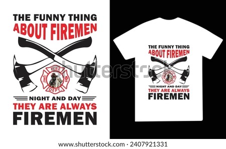New Firefighter T-shirt Design Vector