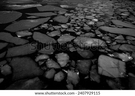 Full frame shot of ice in the water 