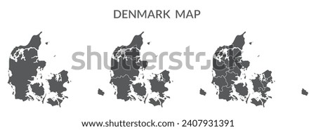 Denmark set in grey color