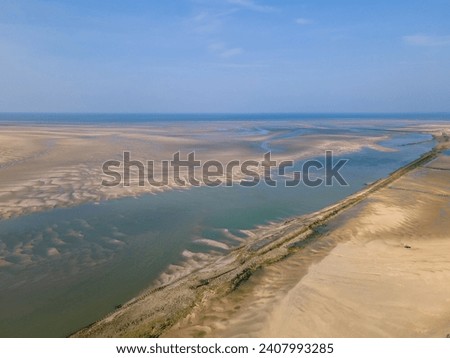 Authie Bay in April, drone view