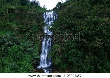 Kerala waterfall photo, Awesome forest waterfall view from Kapimala Kannur, big waterfall surrounded by lush green forest