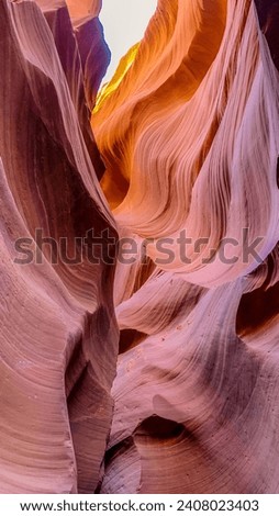 Lower Antelope Canyon, or spiral rock arches, Light ,sand ,texture  picture taken around Midday, Arizona USA