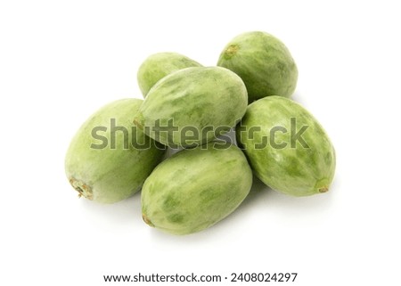 inexperienced melon on white background Royalty-Free Stock Photo #2408024297