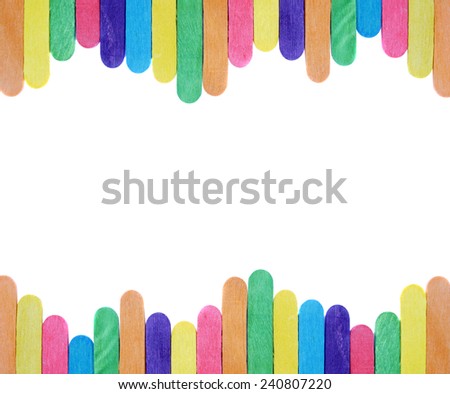 Frame from colorful wood background
