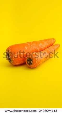 Carrots on a Yellow Background