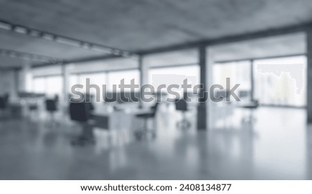 blur Minimalistic concrete coworking office interior
