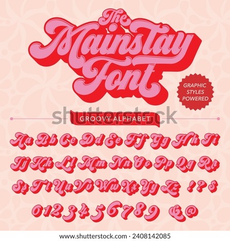 Abstract the mainstay retro Font template Royalty-Free Stock Photo #2408142085