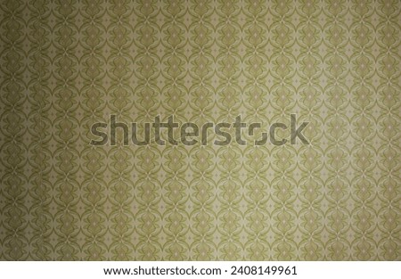 Old wallpaper on the wall. Old wallpaper for texture or background. Royalty-Free Stock Photo #2408149961