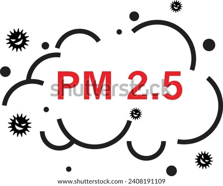 icon PM 2.5 vector illustration for designer. Royalty-Free Stock Photo #2408191109