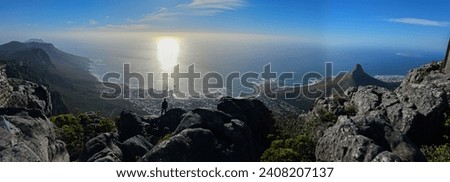 View of beautiful Cape Town from Table Mountain, South Africa Royalty-Free Stock Photo #2408207137