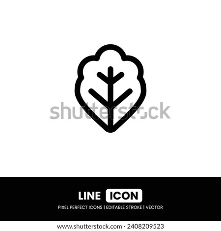 Lettuce icon pixel perfect | Vector outline illustration Royalty-Free Stock Photo #2408209523