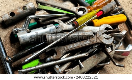 Set of mechanical tools, Car and motorcycle repair equipment