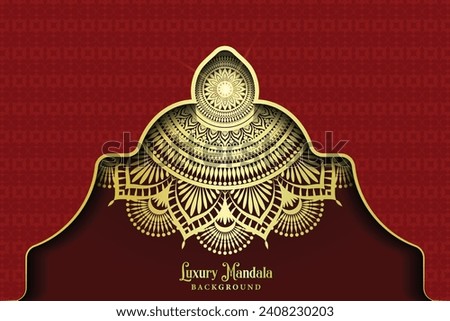 Luxury mandala background with golden pattern style. Decorative mandala art element for print, poster, cover, brochure, flyer, banner, meditation, yoga, wedding, henna, tattoo, vector art illustration