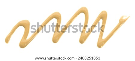 light brown watercolor painted zigzag lines isolated on white background.