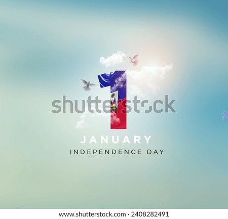 Happy Independence Day of Haiti. Royalty-Free Stock Photo #2408282491