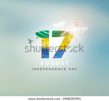 Happy Independence Day of Gabon. Royalty-Free Stock Photo #2408283981
