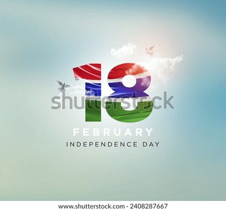 Happy Independence Day of The Gambia. Royalty-Free Stock Photo #2408287667