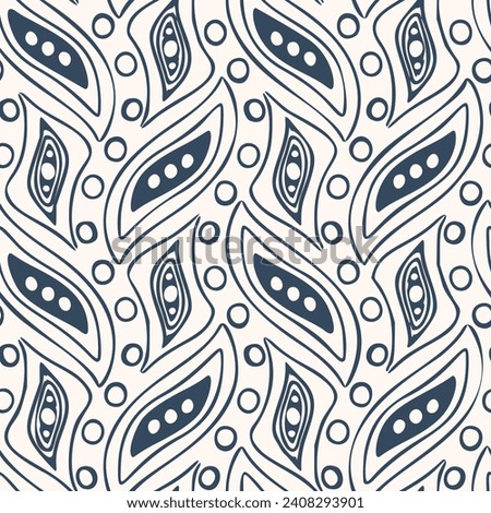 Black and white pattern with doodle style. Vector illustration.
