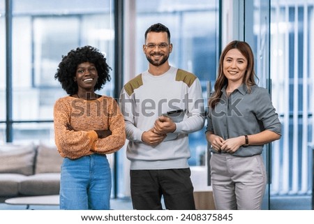 International workers group and team leader having teamwork discussion managing project at work in meeting room. Royalty-Free Stock Photo #2408375845