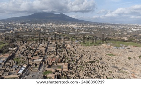 archaeological park of pompei in italy Royalty-Free Stock Photo #2408390919
