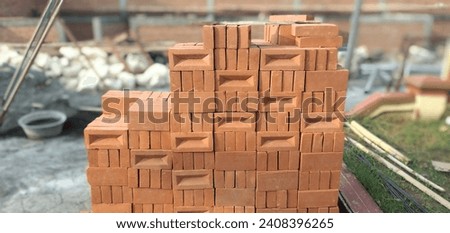 pile of building material bricks