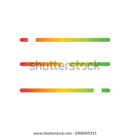 Rating Scale On White Background Vector Design.