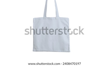 Stylish Blank Tote Bag Mockup Isolated on White Background, Customizable Canvas Fashion Template for Trendy Branding and Merchandise