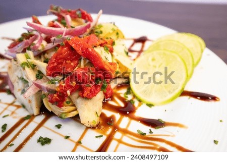 Artichoke Salad on White Plate