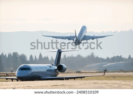4K Ultra HD Image of Commercial Passenger Jet Touching Down